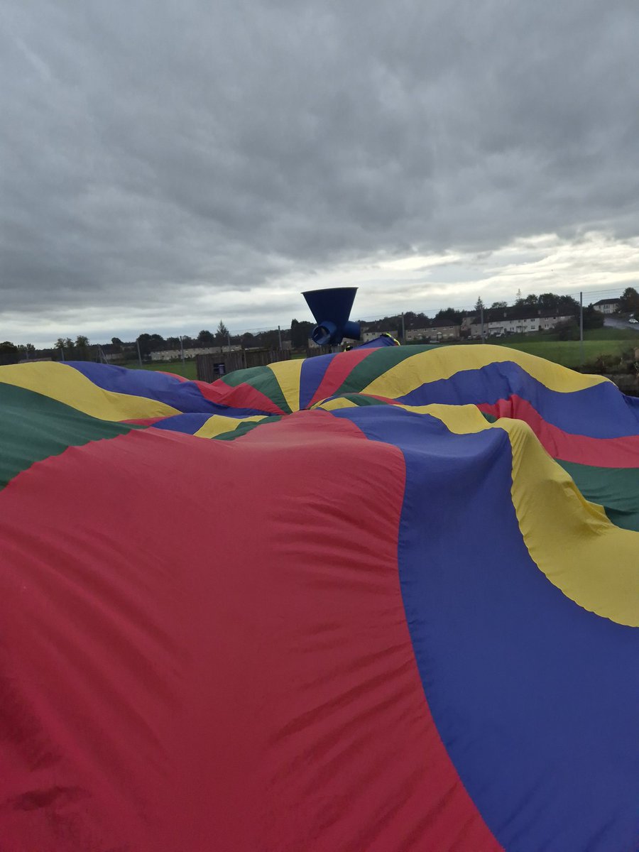 P2 had lots of fun this afternoon using the parachute to help us with develop our listening skills......the wind helped make a huge tent!! #outdoorlearningweek <a href="/StMonicaMilton/">🌈StMonicasMilton🌈</a>