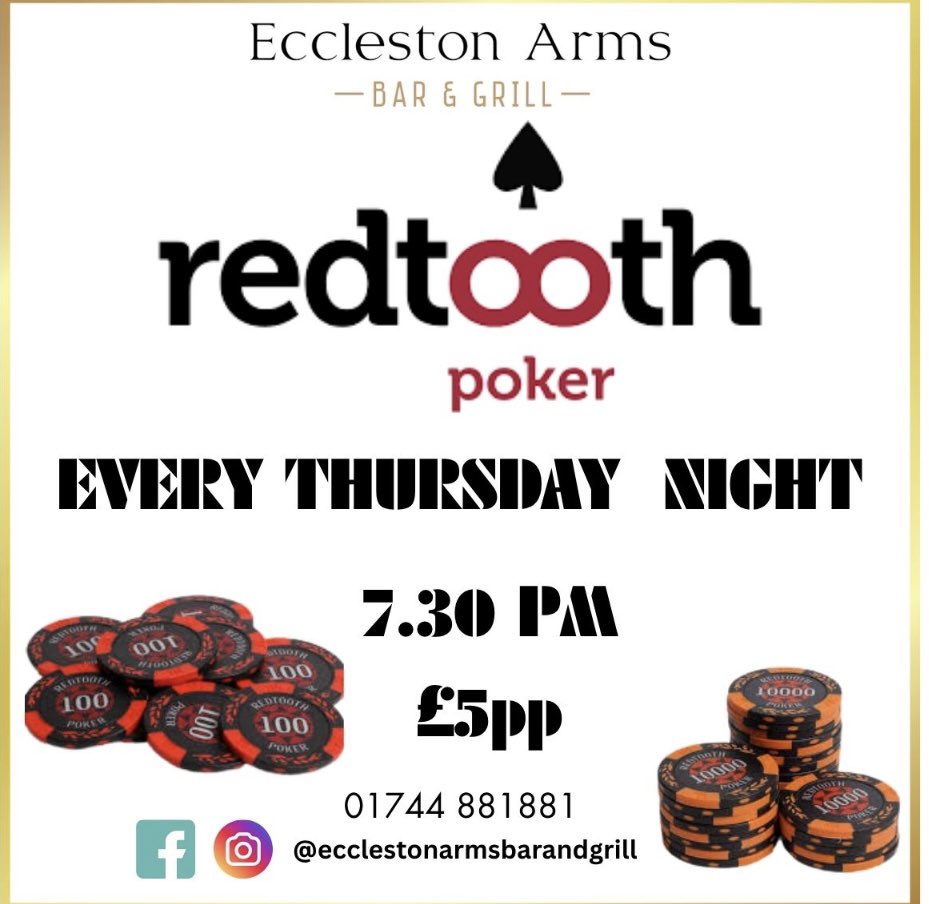 EcclestonArms's tweet photo. Join us at 7.30pm for tonight’s poker ♥️ https://t.co/ia8DqiSZQ7