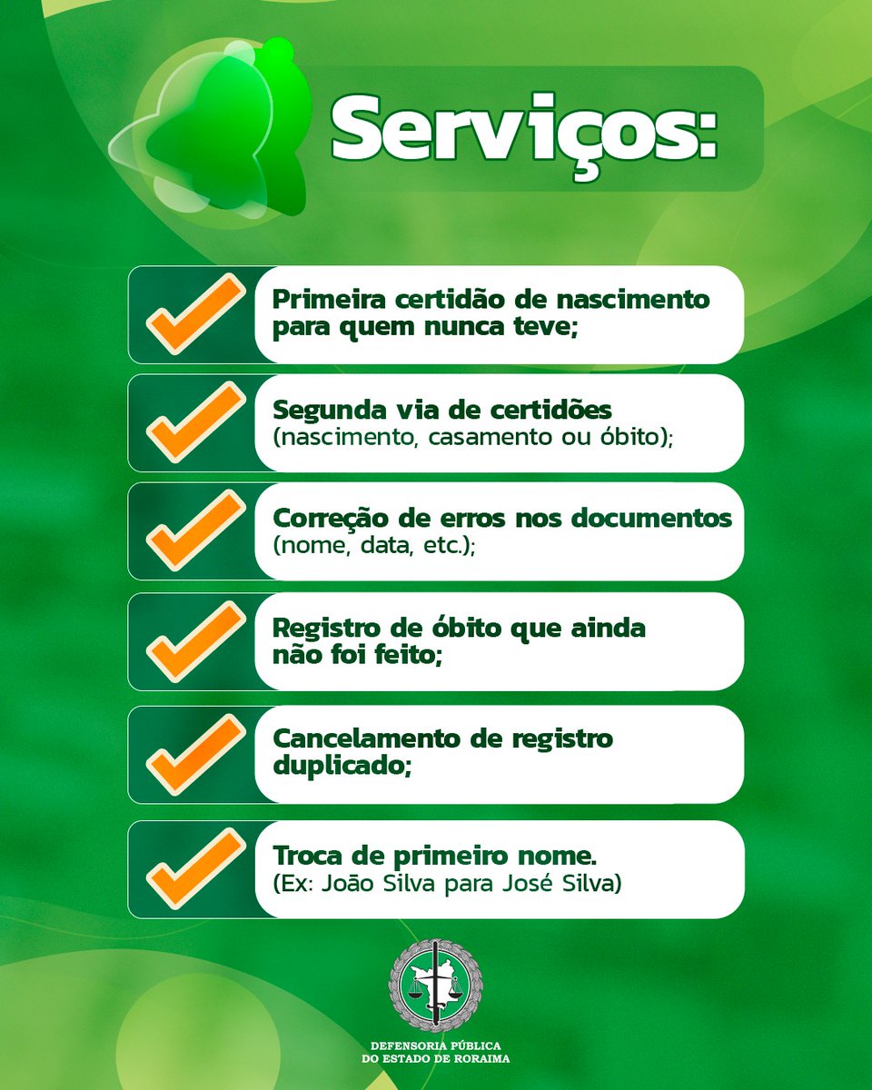 DefensoriaRR's tweet photo. 🚐✨ CHEGAMOS EM RORAINÓPOLIS!

Até o dia 10 de outubro, a Carreta dos Direitos da Defensoria Pública de Roraima está na cidade com o Mutirão Direito de Existir 💚
Além dos atendimentos gratuitos, também teremos o Casamento Coletivo no dia 10/10, às 16h 💍 https://t.co/FoITV8v3rR