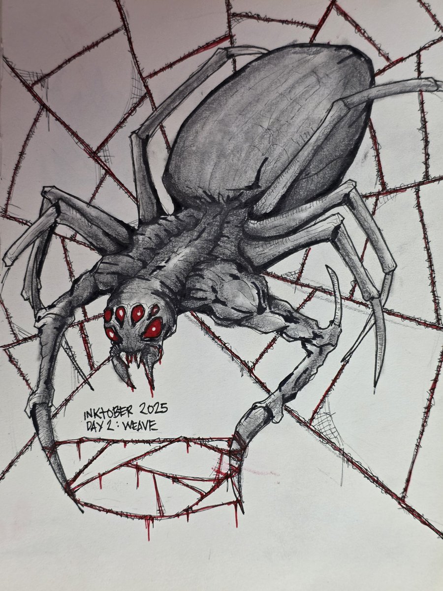 gothknight's tweet photo. Inktober 2025 - Day 2 - Weave https://t.co/FOF6iCBvPg
