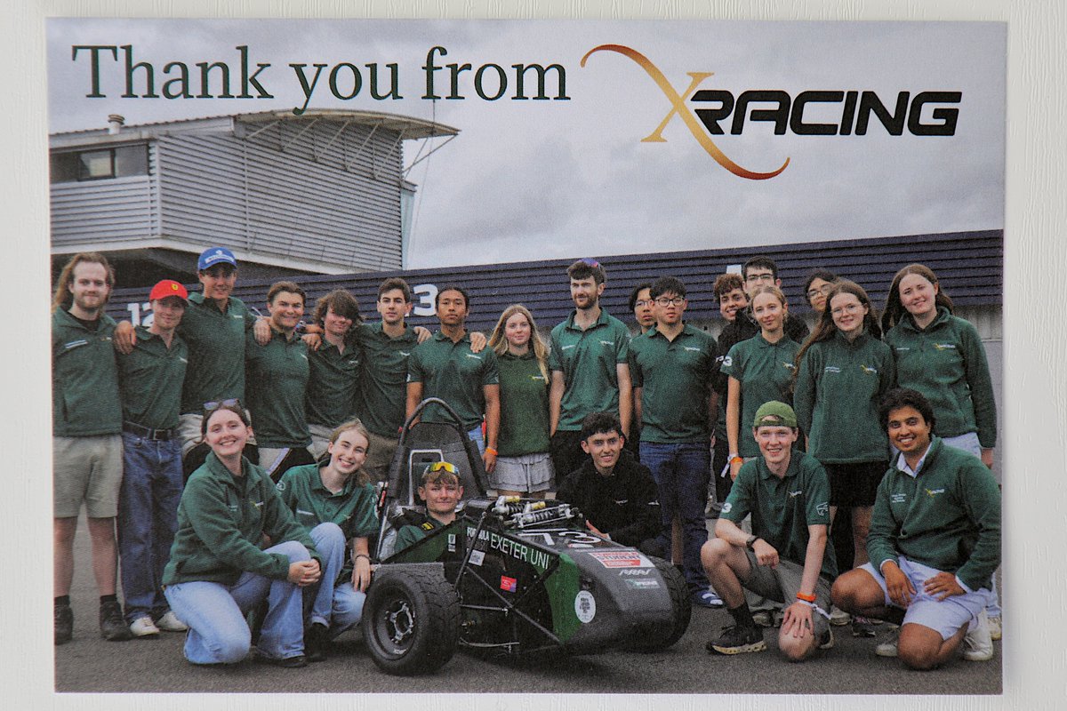 WiscombePark's tweet photo. We have received this lovely “Thank you” message from Exeter University’s XRacing Team who we were very pleased to partner with this season - and we go again in 2026!
#wiscombepark #wiscombehillclimb #speedevent #speedhillclimb #hillclimb #motorsport #XRacing #ExeterUniversity https://t.co/BNWyRnS3w2