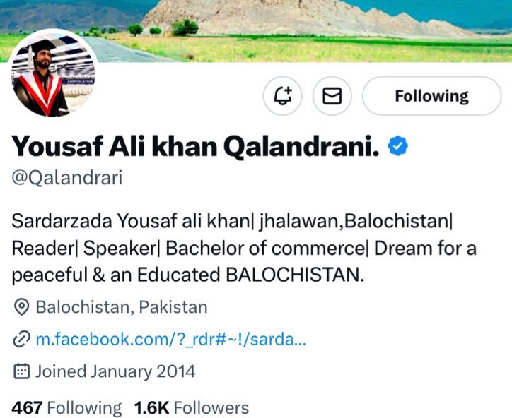 How you can cage someone whose dream is to see a peaceful &amp; educated Balochistan.
#ReleaseYousafQalandrani 
#Setourpridefree