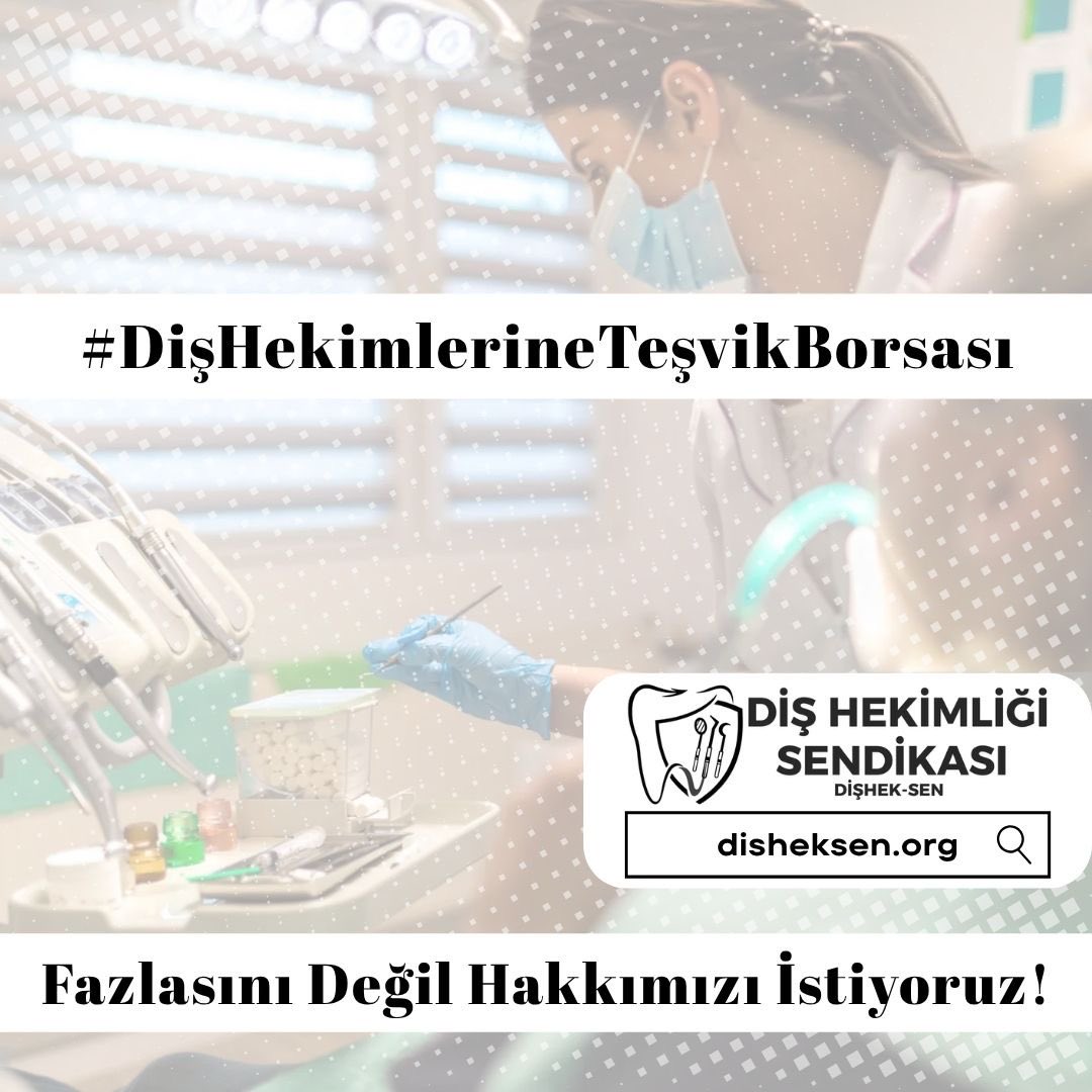 #DişhekimlerineTeşvikBorsası
<a href="/disheksen_org/">Diş Hekimliği Sendikası (Dişhek-Sen)</a>
<a href="/saglikbakanligi/">T.C. Sağlık Bakanlığı</a> 
<a href="/drmemisoglu/">Prof. Dr. Kemal Memişoğlu</a>
<a href="/sbkhgm/">Kamu Hastaneleri Genel Müdürlüğü</a>
<a href="/sagliklicozum/">T.C. Sağlık Bakanlığı Sağlıklı Çözüm</a>