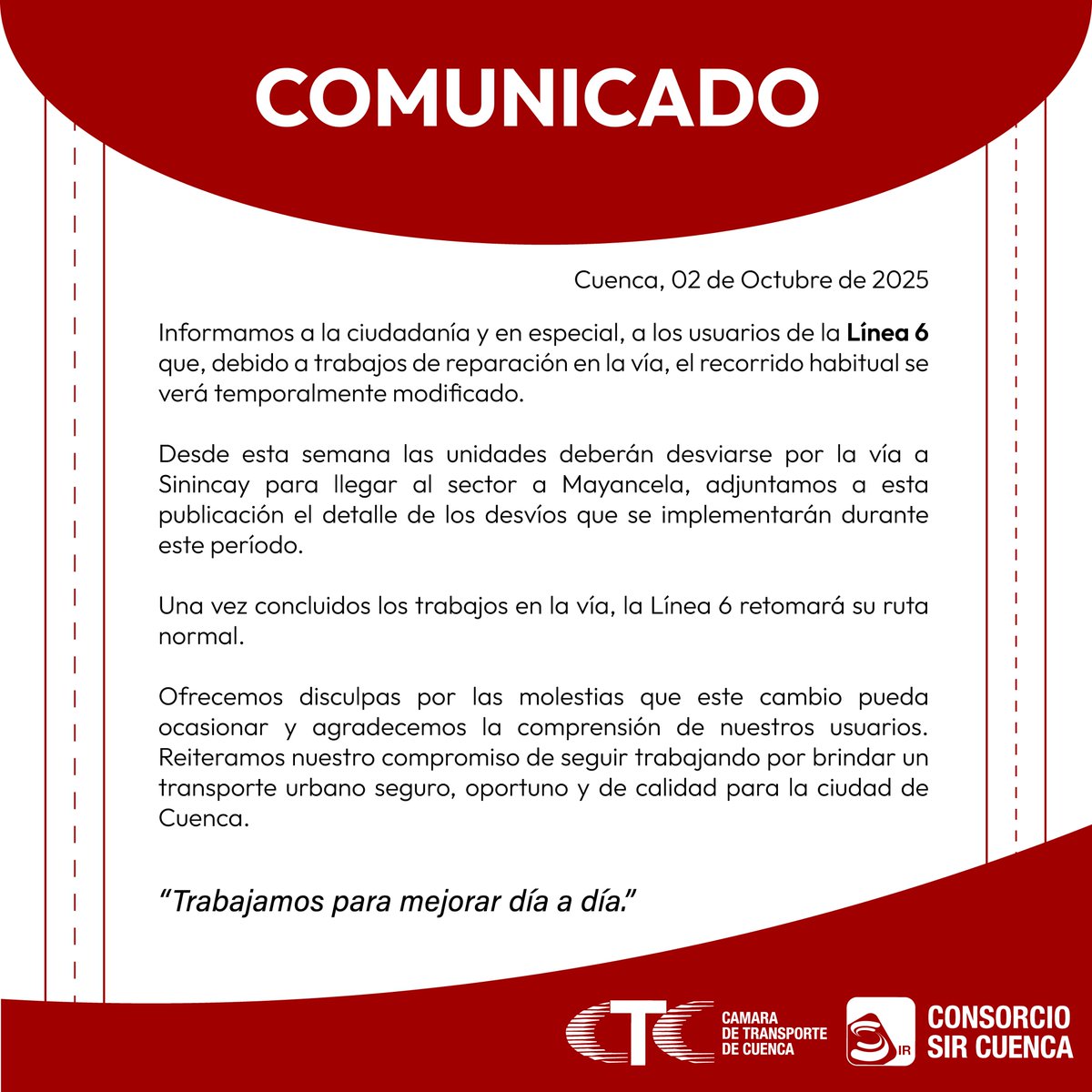 CAMARA DE TRANSPORTE tweet media