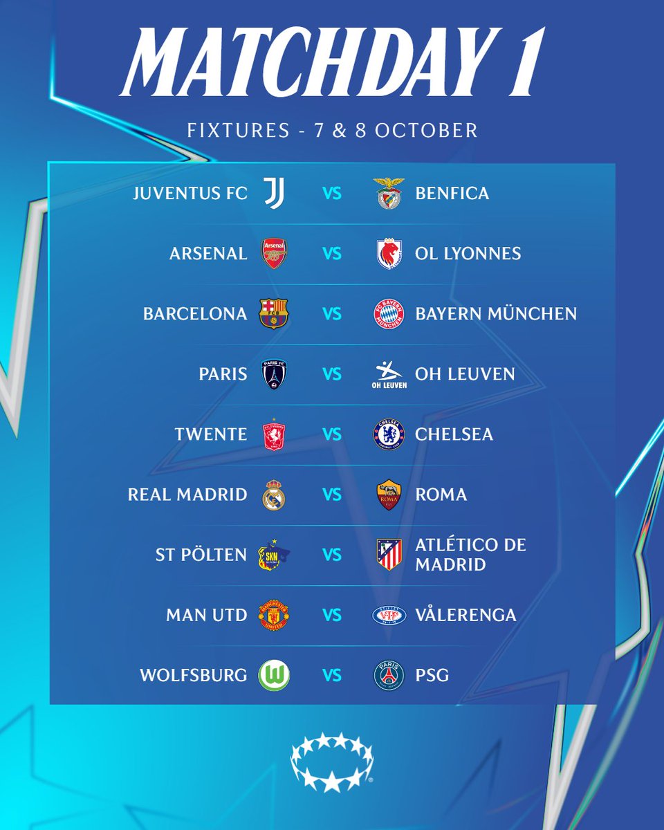 The new league phase starts tomorrow 🍿

#UWCL