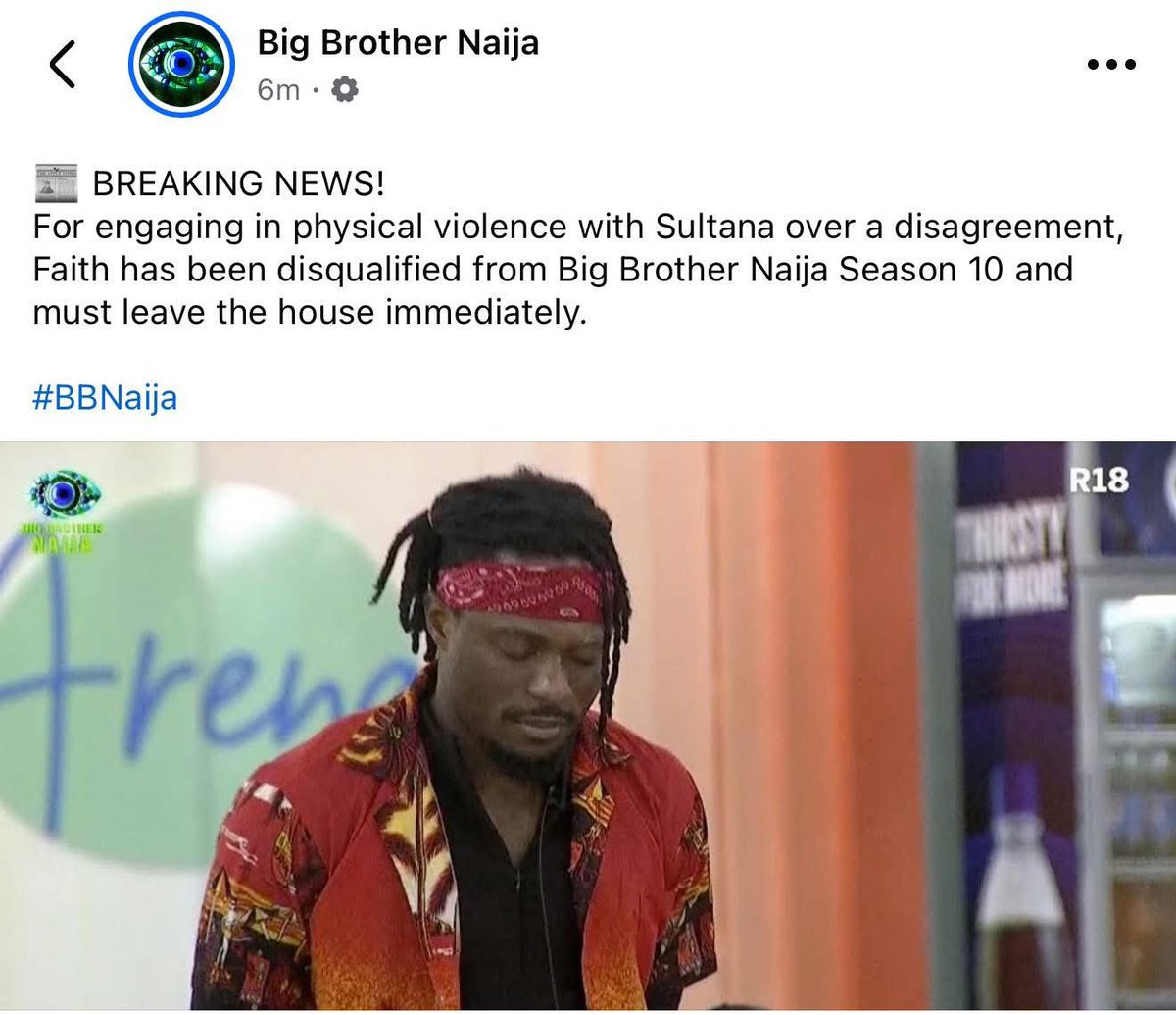 Themiebaka's tweet image. Faith has been disqualified from the big brother house!
He should learn to keep his hands to himself.