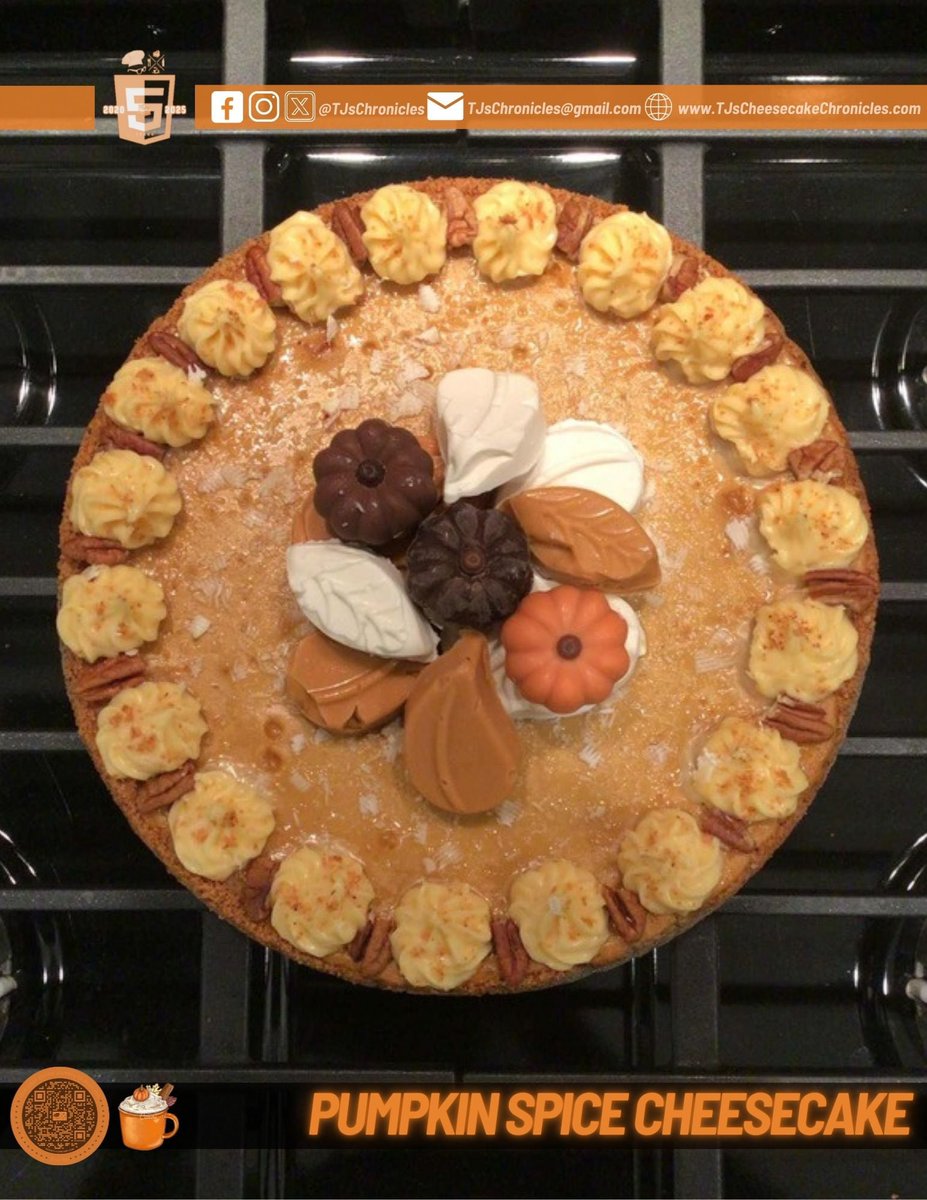 TJsChronicles's tweet photo. The Pumpkin Spice Cheesecake is the Cake of the Month for October! That means of course enjoying the discounted price on the Original 9” &amp; Personal Mini 6” size all month long until Friday, 10/31 at 5PM CST.

Use the links. Nab yours now!

@TJsChronicles | https://t.co/edInJqglUk https://t.co/uFSwARP4Ul