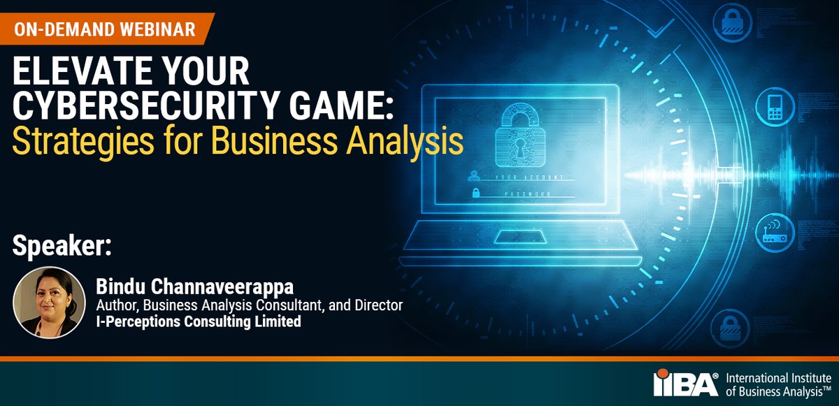 IIBA's tweet photo. Understand the critical link between business analysis and cybersecurity strategies for Business Analysis professionals: https://t.co/QWqRUHnB0O
#CybersecurityAnalysis #BusinessAnalysis https://t.co/93mWcw58cv