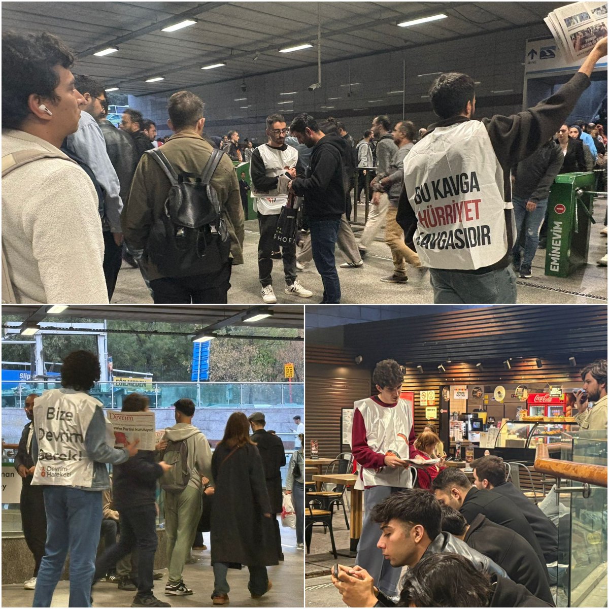 "Devrim Partisi kuruluyor!" manşetiyle çıkan Devrim Gazetesi'nin yeni sayısı ile Mecidiyeköy'deydik.

Gazetemize ulaşmak için sosyal medya hesaplarımız veya il temsilciliğimiz üzerinden bizimle iletişime geçebilirsiniz.