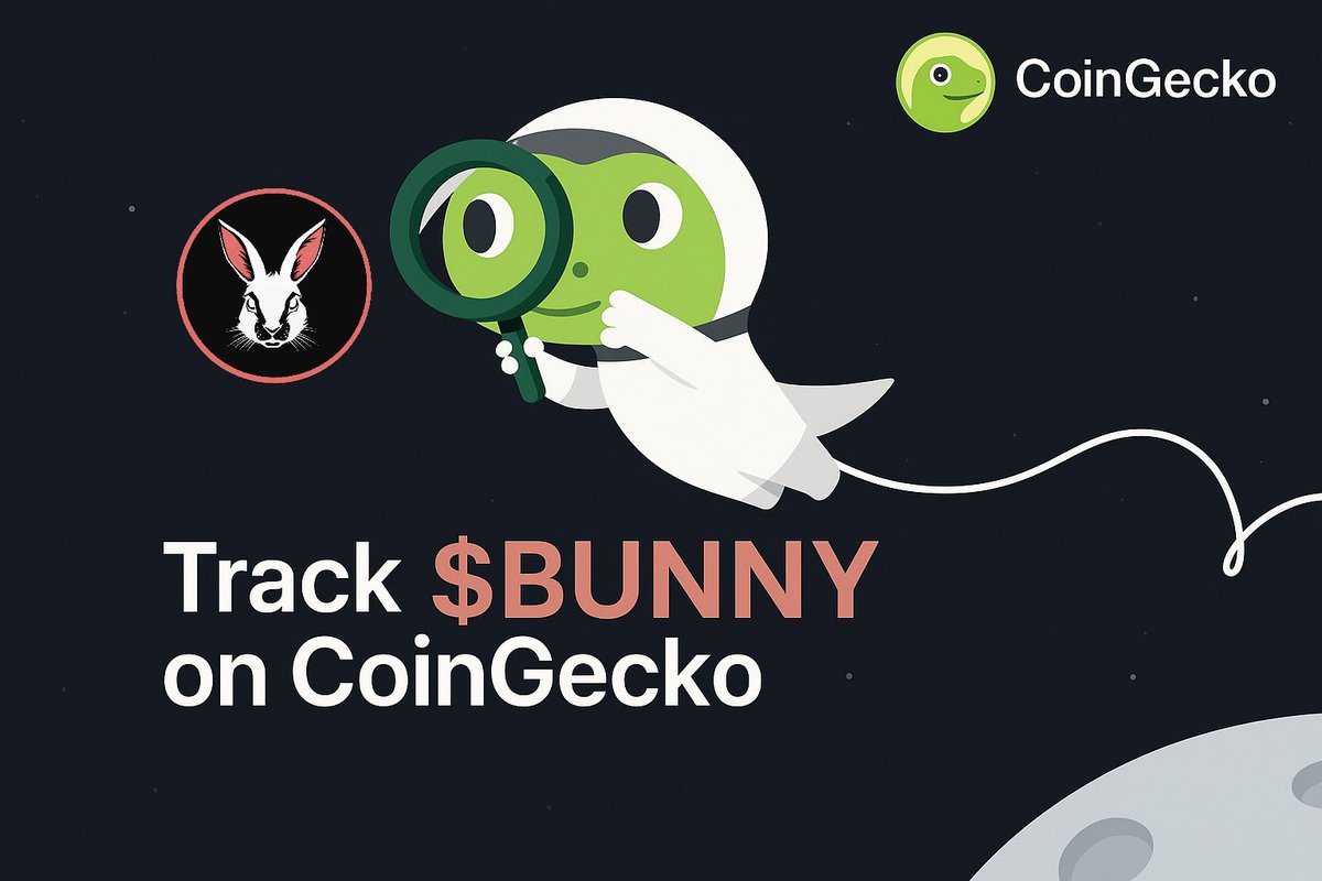 CashBunnydotfun's tweet photo. 🎉✨ BIG NEWS! ✨🎉

Our token $BUNNY 🐰 just hit a major milestone:
👉 We’re now officially listed on CoinGecko! 🦎🚀

Now you can:
✅ Track our live price
✅ Check charts & market stats
✅ Follow $BUNNY’s growth in real time

🌐 The community is growing and we’re going ONLY-UP! ⬆️🔥

📌 Track $BUNNY on CoinGecko here:  👉 https://t.co/7OGZ3NSV0R

#BUNNY #CoinGecko #CashBunny #Crypto @coingecko