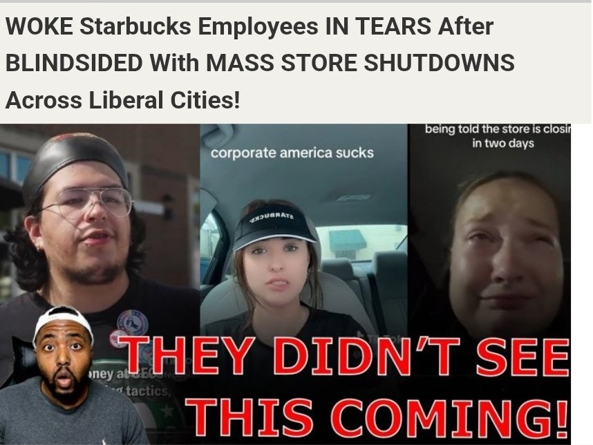 Hey Starbucks employees... this is a case of FAFO. You wanted to unionize and make demands on the company for "making and serving coffee". You didn't want to look the least bit professional in your appearance or attire. Well, this is what happens! Sucks to be you!