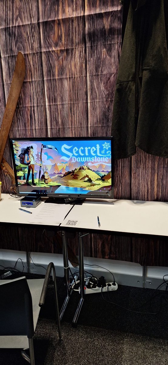 DawnstoneGame's tweet photo. Big thanks to everyone who visited us today at Herbstmesse Graz in the Game Fusion area! 💚 We’ll be here until Monday – come say hi!

#GameFusion #HerbstmesseGraz #AustrianGameDev #IndieGameShowcase #RetroPixelArt #SecretOfDawnstone #IndieAdventure https://t.co/QDGaFPdrzu