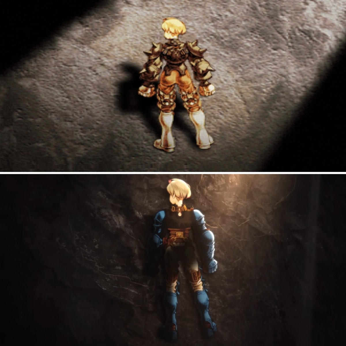 Is the Ivalice Chronicles censoring Ramza's butt crack? That is a VERY strategically placed shadow.

I am here to ask the important questions.