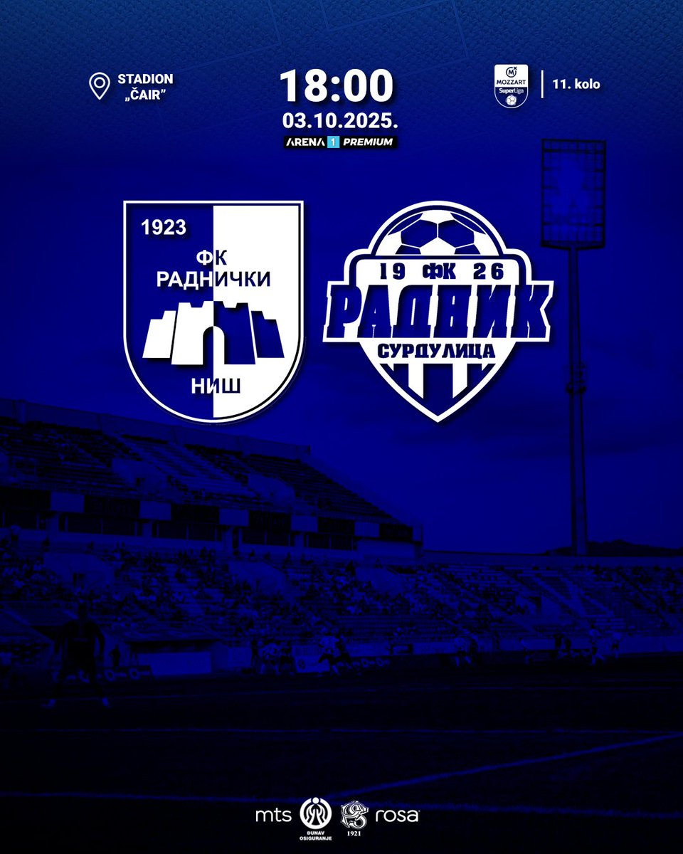 FKRadnik's tweet photo. Radnik dolazi u Niš!
🏟 Stadion Čair
📍 Niš
⏰ 18.00
📺 Arena Sport 1 PREMIUM
#radniksurdulica #radnik #radnickinis #mozzartbetsuperliga https://t.co/Ixv6t7KirA