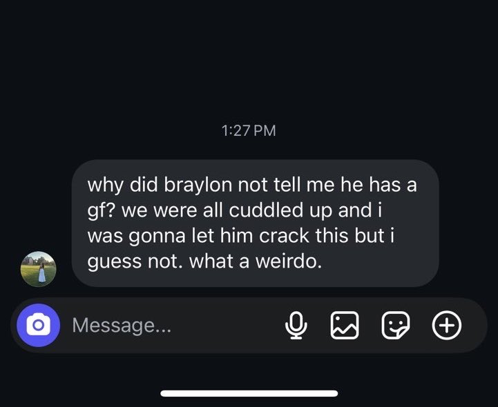 dootbobtit78201's tweet photo. so now we have students lying about having a girl or not? i mean puh is puh but cmon @BarstoolDawg https://t.co/XLiASdLowX
