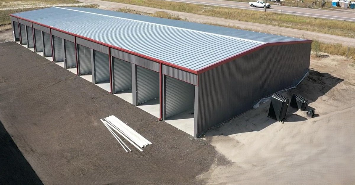 ForgeBuildingC1's tweet image. Forging ahead and making great progress in Kiowa, Colorado, on this 41,342 sf RV storage facility. The facility features both canopies and enclosed units, offering diverse storage solutions for RVs to serve the surrounding communities.

Let's chat about your next project.