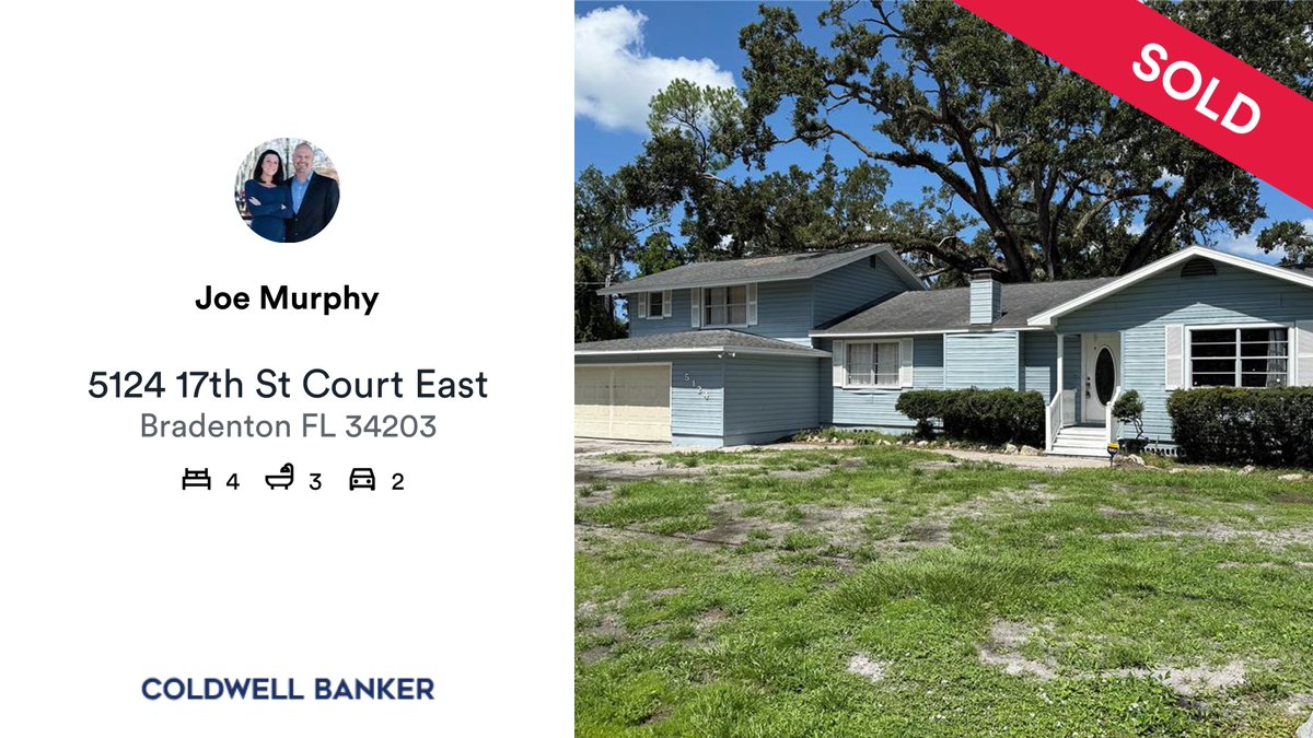 manateemoves's tweet photo. 🛌 4 🛀 3 🚘 2
📍 5124 17th St Court East, Bradenton, FL, 34203

My latest sale on RateMyAgent.
BK 3030358
https://t.co/CyL9IGt8io

...
#ratemyagent #realestate #COLDWELL_BANKER_REALTY https://t.co/5PDmXiR0k3