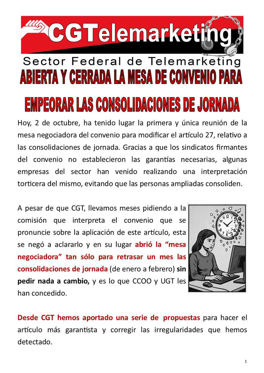 Sector Federal de Telemarketing de la CGT tweet media