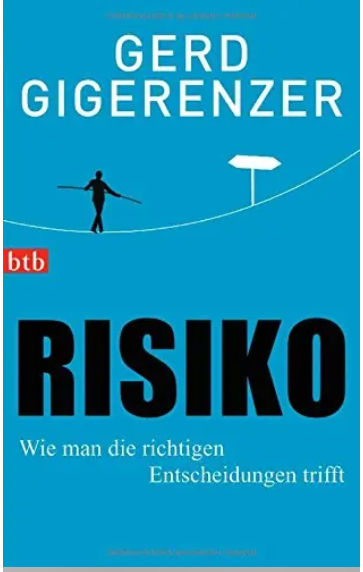 AndreasZhlke7's tweet photo. @DBrandNuc Für alle, die sich mal völlig losgelöst von d. #Atomkraft mit dem Thema "Risiko" befassen wollen, empfehle ich Publikationen des Psychologen Gerd Gigerenzer, z.B. dieses Buch👇. Er zeigt darin durchaus kurzweilig auf, dass unsere Risikowahrnehmung oft ziemlich irrational ist. https://t.co/uotuJKGPlv