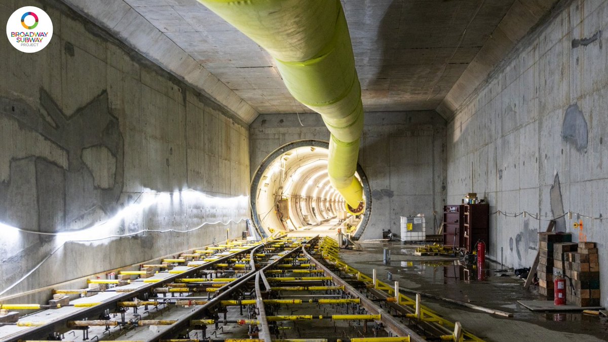 Crews at Broadway-City Hall Station are installing track switches.

This area is called a crossover section, as trains can change tracks, crossing over from one track to another.

Curious about how track switches work? Check out this post: ow.ly/qlao50WYWcY