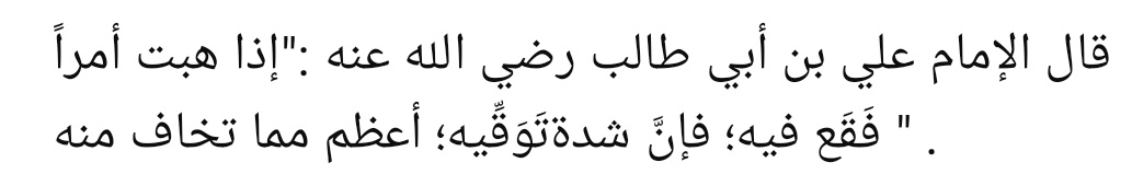 “Bir şeyden korkarsan, üzerine git; çünkü ondan kaçınmanın zorluğu, korkunun kendisinden daha büyüktür.”

|Ali b. Ebî Tâlib|