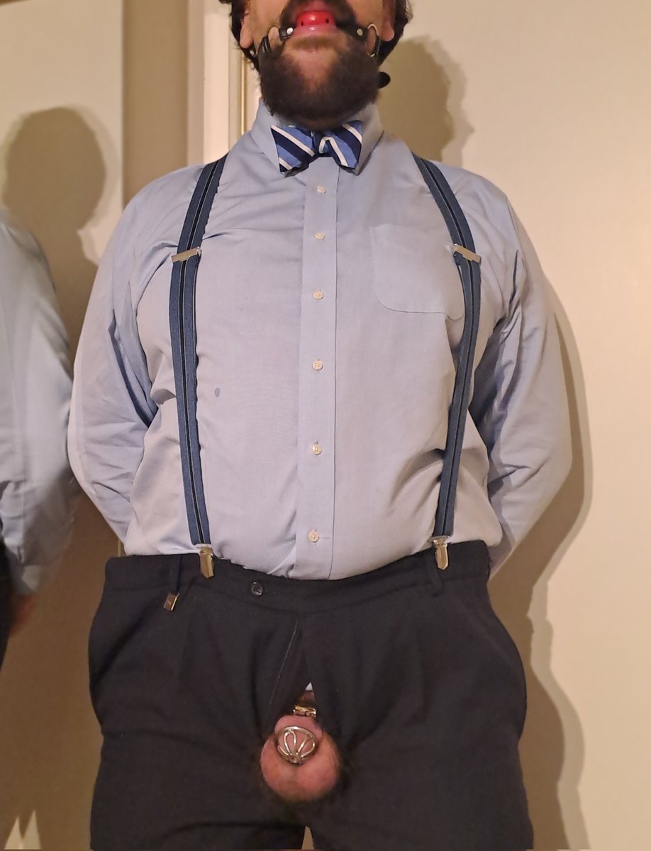 Bowtie &amp; Ballgagged 
#locktober day 2