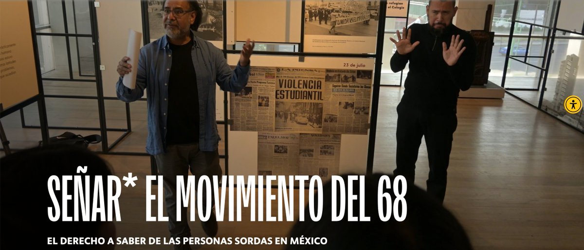 🧏 | Señar el Movimiento del 68: el derecho a saber de las personas sordas

Durante más de seis meses, un equipo de personas trabajó en un proyecto: construir una versión del movimiento estudiantil del 68 elaborada para la comunidad sorda 🇲🇽

Va 🧶
fabricadeperiodismo.com/reportajes/sen… 
1/3