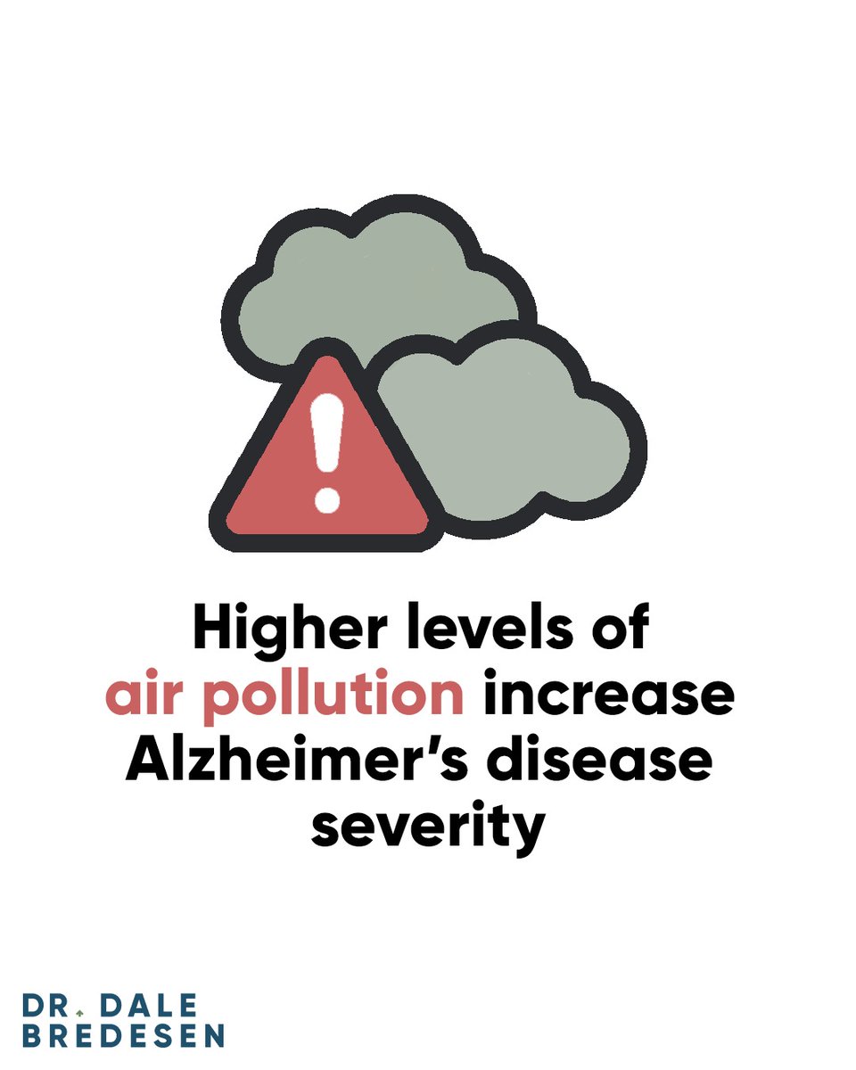 We’ve highlighted the link between pollution/toxins and Alzheimer’s for years. Please take precautions, avoid polluted air when possible, use HEPA filters (or similar) in your home, and detox when air quality is low. jamanetwork.com/journals/jaman…