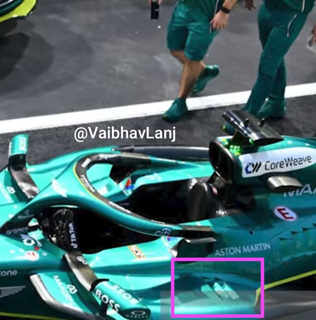 🚨 just a small update on the #AMR25
Cooling Vents on the sidepod 

#Astonmartinf1 #singapourgp #F1 #F1Tech