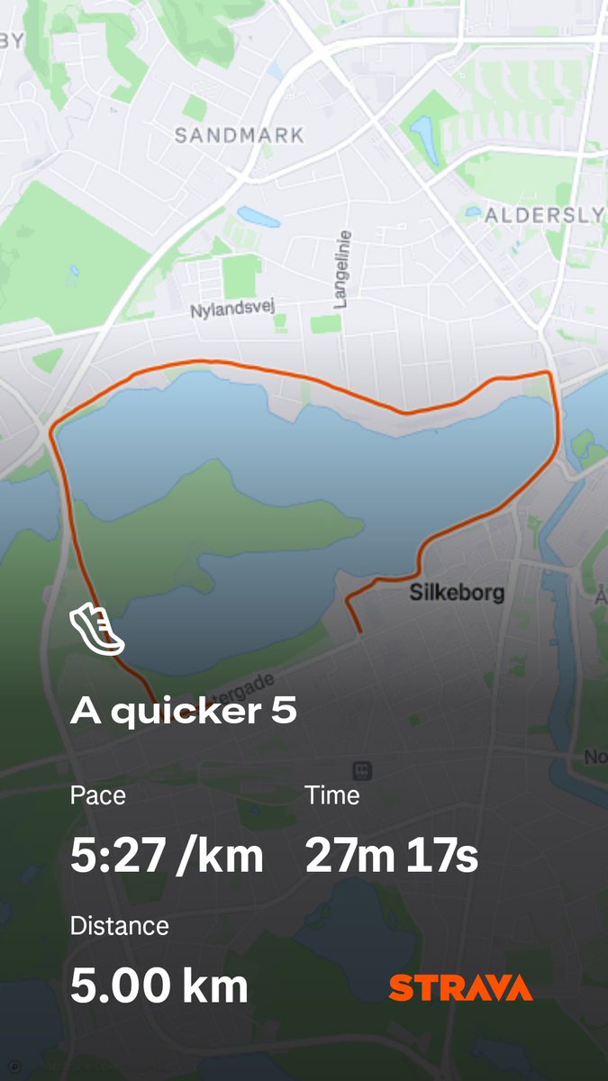Når det er kun 5 km, kan der løbes hurtigere. 
#twrundk