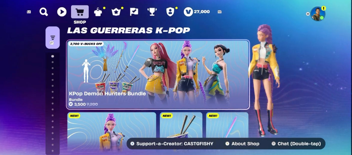 Castgfishy's tweet photo. 27,000 VBUCKS JUST TO START FORTNITEMARES ! 👇🏻❤️ 

BE ACTIVE • GIVE LIKE • REPEAT 🔁 

#Fortnite #KPOPDEMONHUNTERS https://t.co/hC1L1SCTHx