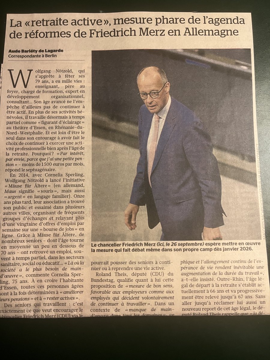 Retraite active , permettre de  travailler jusqu’à 70 ans Le salaire sera moindre mais les entreprises auront à payer des charges sociales très allégées . Ca maintiendra les gens  en forme et ça allègera le coût de la retraite . Certains pays le font Singapour pourquoi pas nous ?