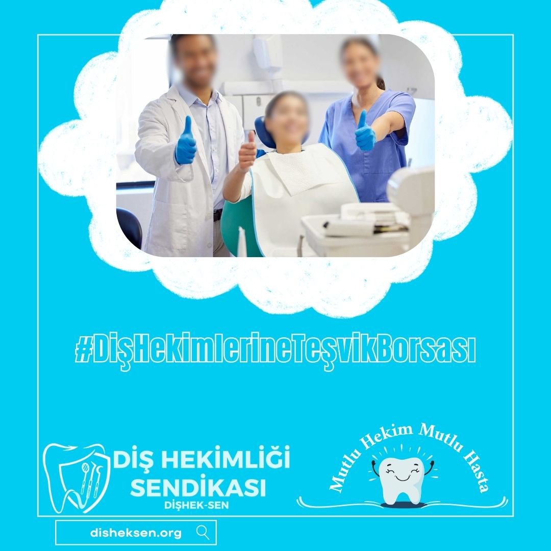 #DişhekimlerineTeşvikBorsası
<a href="/disheksen_org/">Diş Hekimliği Sendikası (Dişhek-Sen)</a>
<a href="/saglikbakanligi/">T.C. Sağlık Bakanlığı</a> 
<a href="/drmemisoglu/">Prof. Dr. Kemal Memişoğlu</a>
<a href="/sbkhgm/">Kamu Hastaneleri Genel Müdürlüğü</a>
<a href="/sagliklicozum/">T.C. Sağlık Bakanlığı Sağlıklı Çözüm</a>