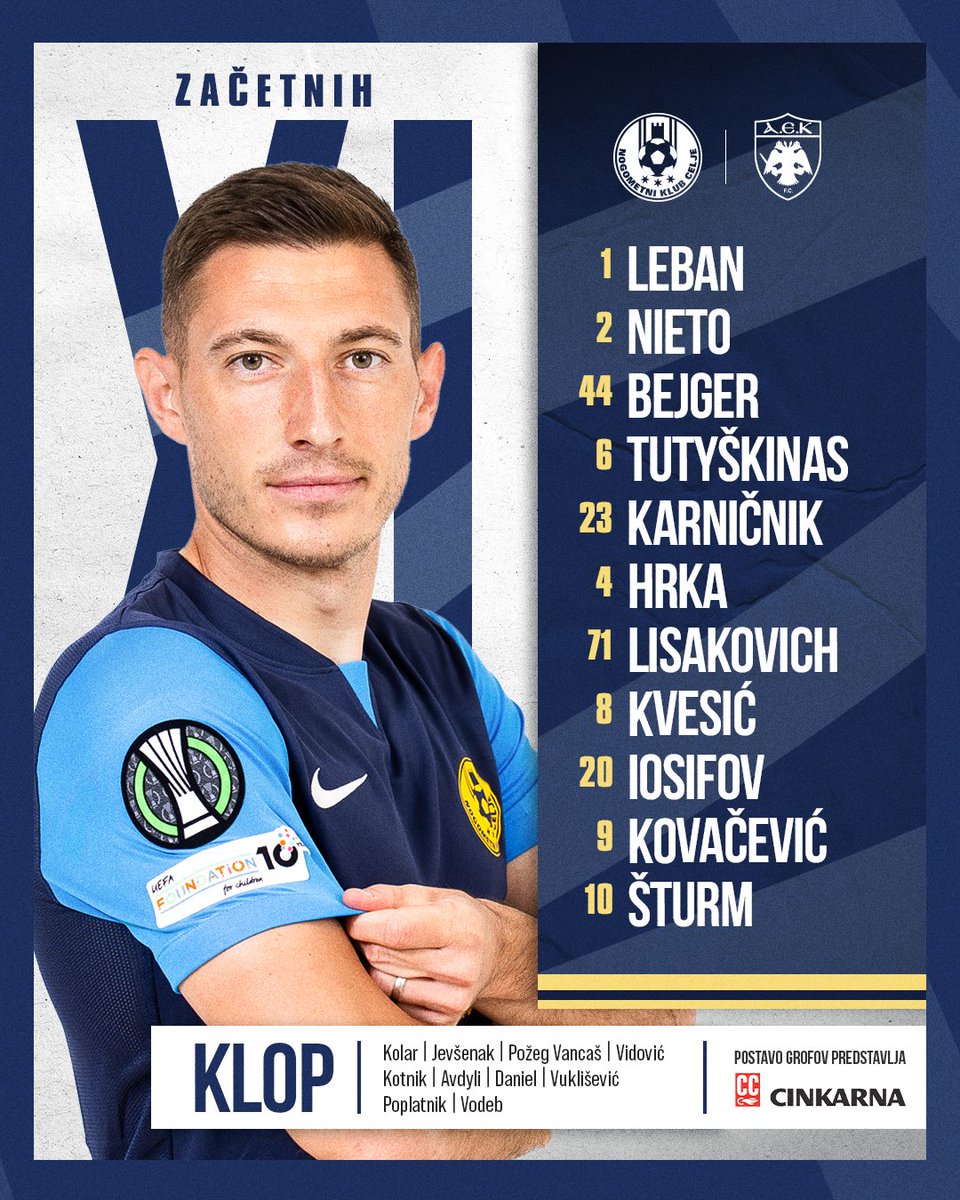 Evropskih 11 za AEK. 👑