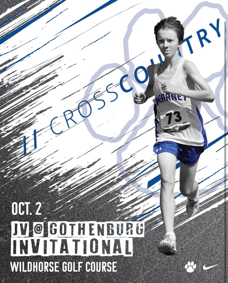 TrackKearney's tweet photo. Good luck to the Bearcat JV Boys Cross Country team as they compete today at the Gothenburg Invitational! 🐾 The race will be held at Wildhorse Golf Course. Go Bearcats! 🔵🟡 

#BearcatPride #WolfPack #KearneyNE #CrossCountry #bearcatxc https://t.co/pLdFzczjOv