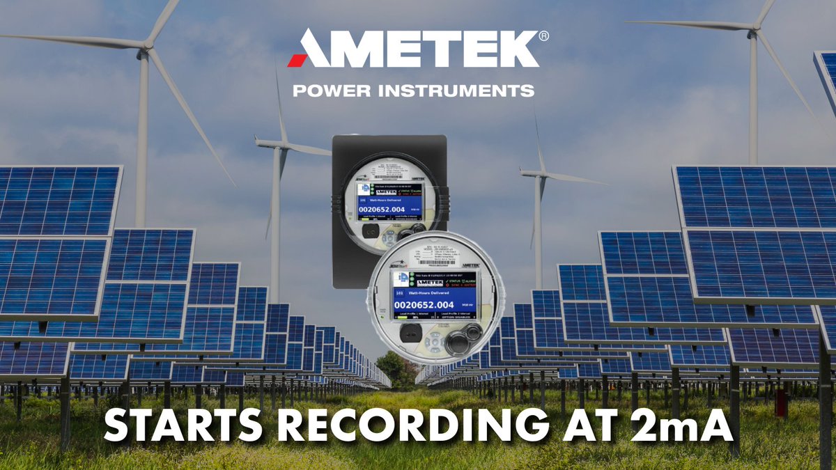 AMETEK Power Instruments’ JEMStar II meter is ideal for renewable energy. It captures data as soon as current hits 2mA! ametekpower.com/products/meter…