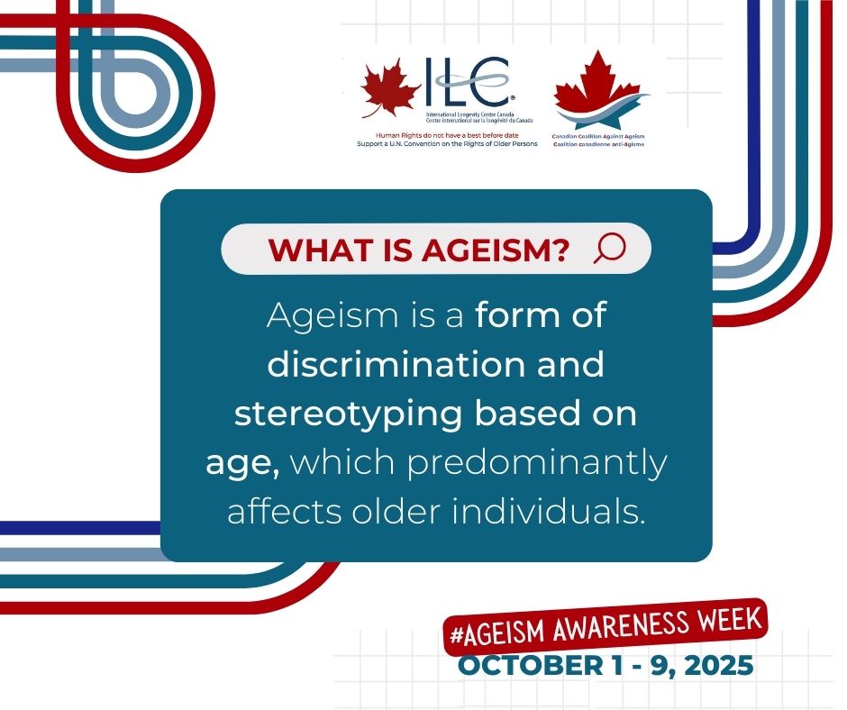 What is ageism?

🧠 Stereotypes
💢 Prejudice
🚫 Discrimination

It shows up in systems, relationships &amp; even self-perception. It affects healthcare, work, &amp; justice.

Ending ageism = building an equitable society for all.

#AgeismAwarenessWeek #EndAgeism #AgeismAwarenessWeek