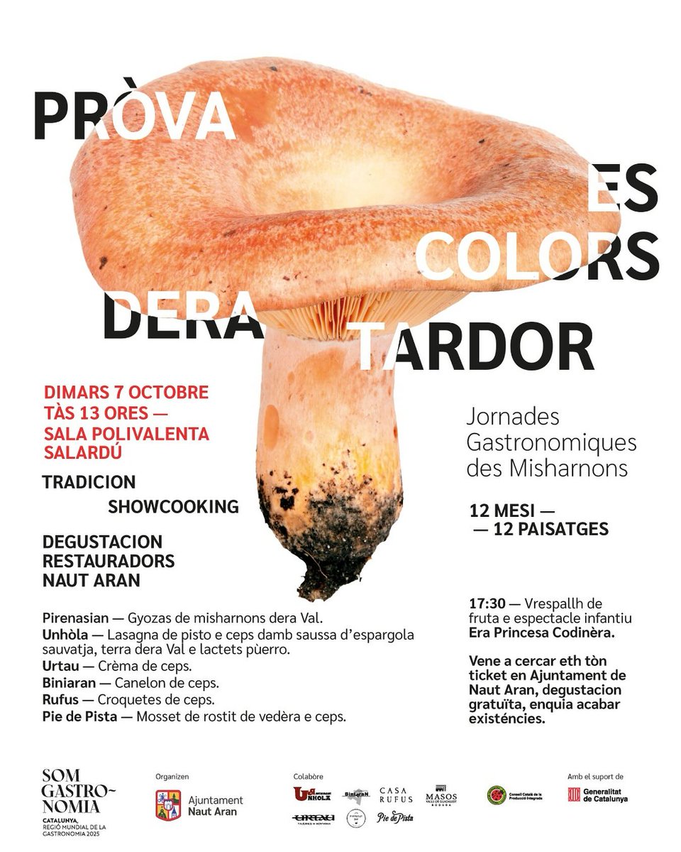 Prumèra jornada gastronomica dera tardor en Naut Aran buff.ly/4RvshwZ