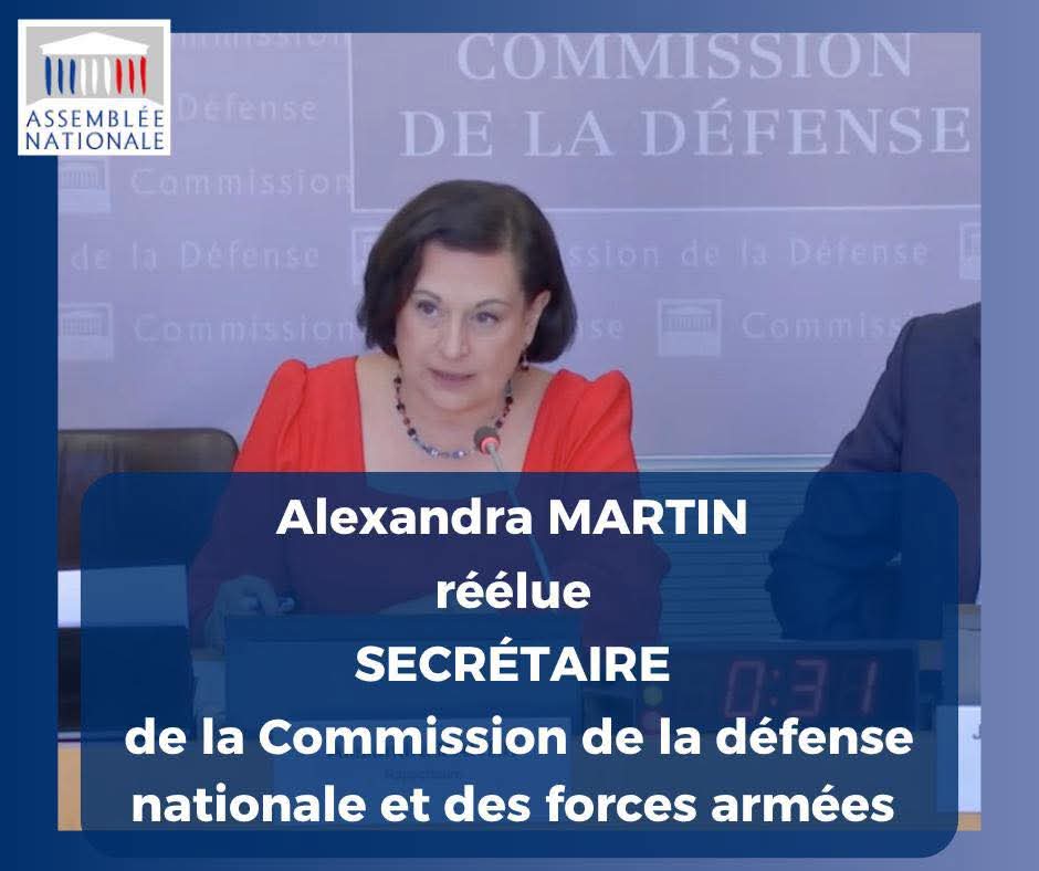 pays_francoise's tweet photo. 🇨🇵
Félicitations à @MartinAlex06 (#AlexandraMartin) réélue secrétaire de la Commission de la défense nationale et des forces armées. https://t.co/b5XtjwRMU3