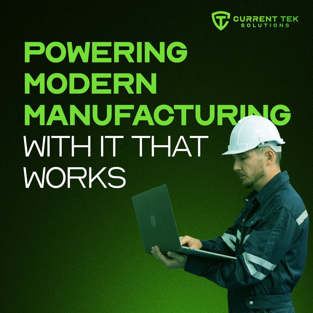 currentTEK's tweet image. Modern manufacturing needs modern IT. We deliver tailored solutions that boost efficiency, strengthen security &amp;amp; ensure compliance—giving you smoother operations and room to grow. Learn more: currentteksolutions.com/it-solutions-f…

#ManufacturingIT #CurrentTEKSolutions