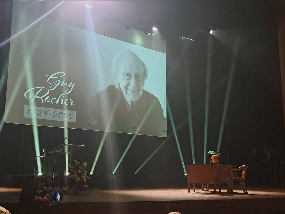 Préparation de l'hommage national au sociologue Guy Rocher.

#InMemoriam  #Québec