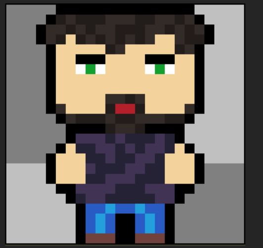 Jambuckett's tweet image. Trousers are fairly easy

Using a main and an adjacent, make a rough pattern

As long as there&apos;s symmetry , you&apos;re fine

It&apos;s the same rules for shoes, a rough pattern with the primary and adjacent colours

#videogamedesign