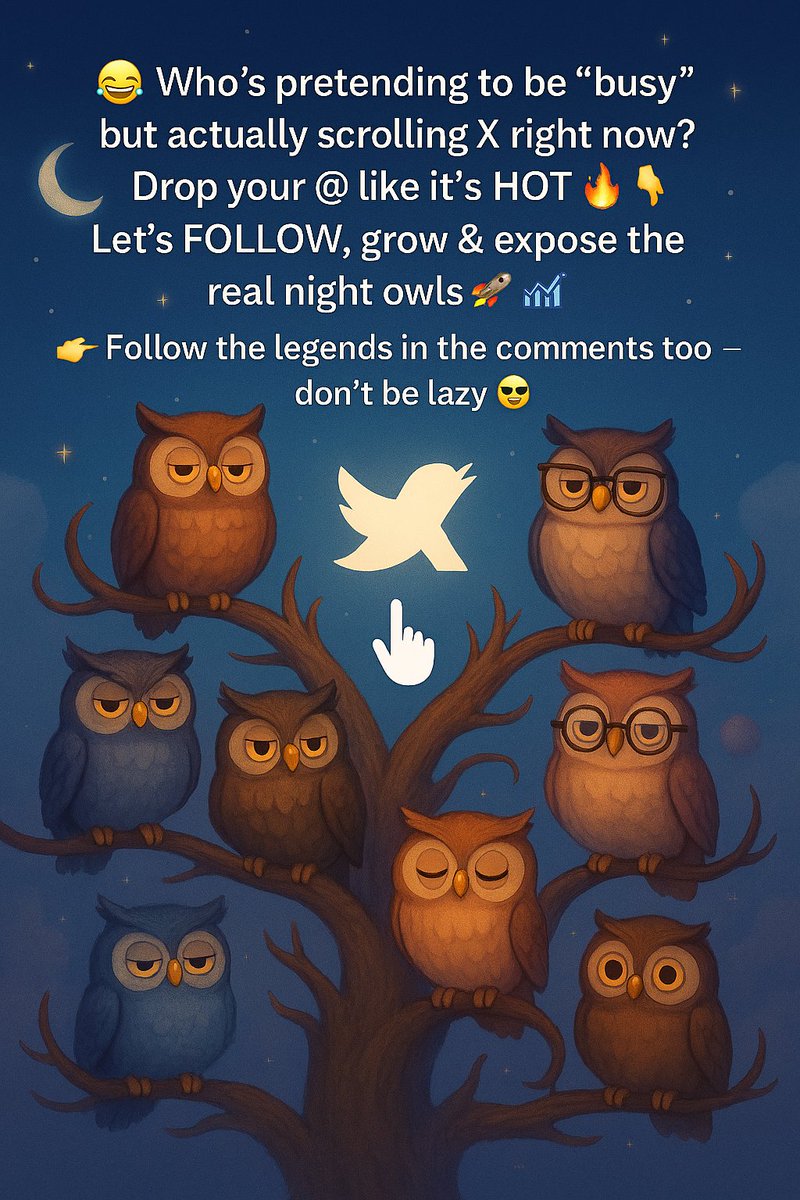 SatiricalVoice's tweet image. ⚡ Who’s ACTIVE right now?
Drop your @username ⬇️ so we can FOLLOW you! 
🤣 Who’s pretending to be “busy” but actually scrolling X right now?
Drop your @ like it’s HOT 🔥👇
Let’s FOLLOW, grow &amp;amp; expose the real night owls 🚀📈
👉 Follow the legends in the comments too — don’t be…