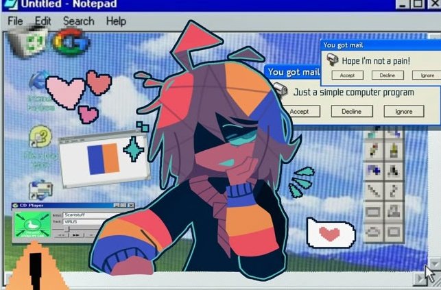 [You see Agetha talking to themself]

[💻]: Ah! Y/N is so pretty~! Y/N means everything to me~! Y/N is— HEY! WHAT ARE YOU LOOKING AT? &gt;:(

[What are you going to do?]