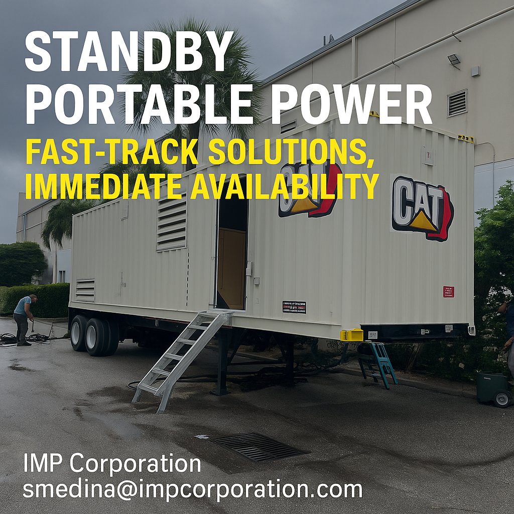 IMP_LA's tweet photo. ⚡ENERGÍA PORTÁTIL DE RESERVA INMEDIATA⚡

Cuando se corta la luz, la velocidad importa. IMP Latin America tiene energía CAT portátil de reserva disponible AHORA.

✅ Rápida movilización
✅ Confiable
✅ Soluciones listas para usar

📩 smedina@impcorporation.com https://t.co/MQKYchC2GY