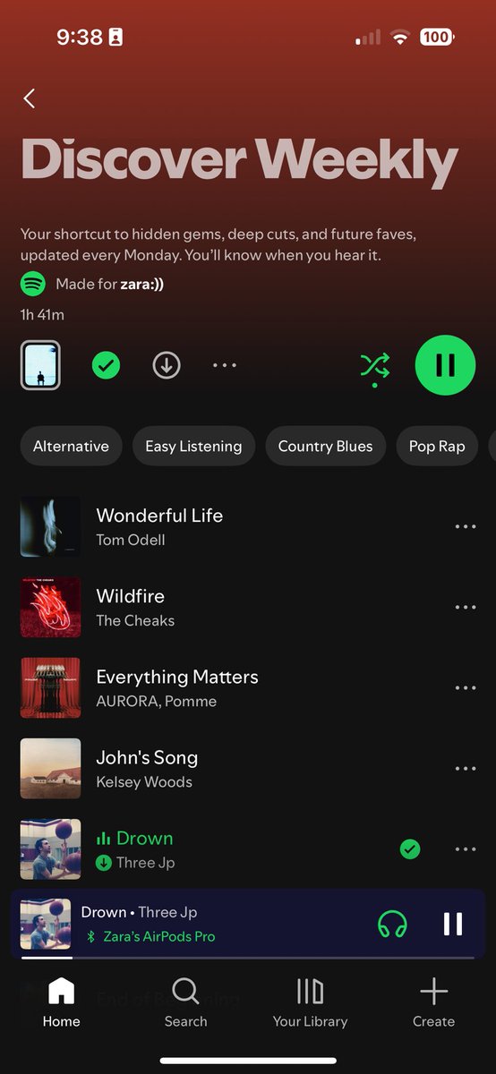 Drown is on my Spotify discover weekly?? In 2025 ??