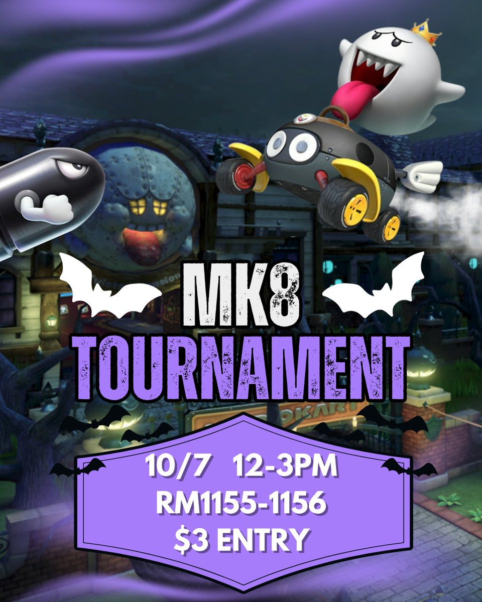 💀Happy October💀

🚦Test out your Mario Kart 8 skills at MDC Esports! Play 1v1s against other students and come out the winner! 🏆