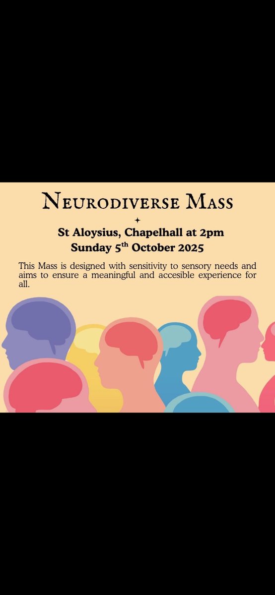 All families welcome to the Neurodiverse Mass this Sunday at 2pm 🙏🏽🙏🏽