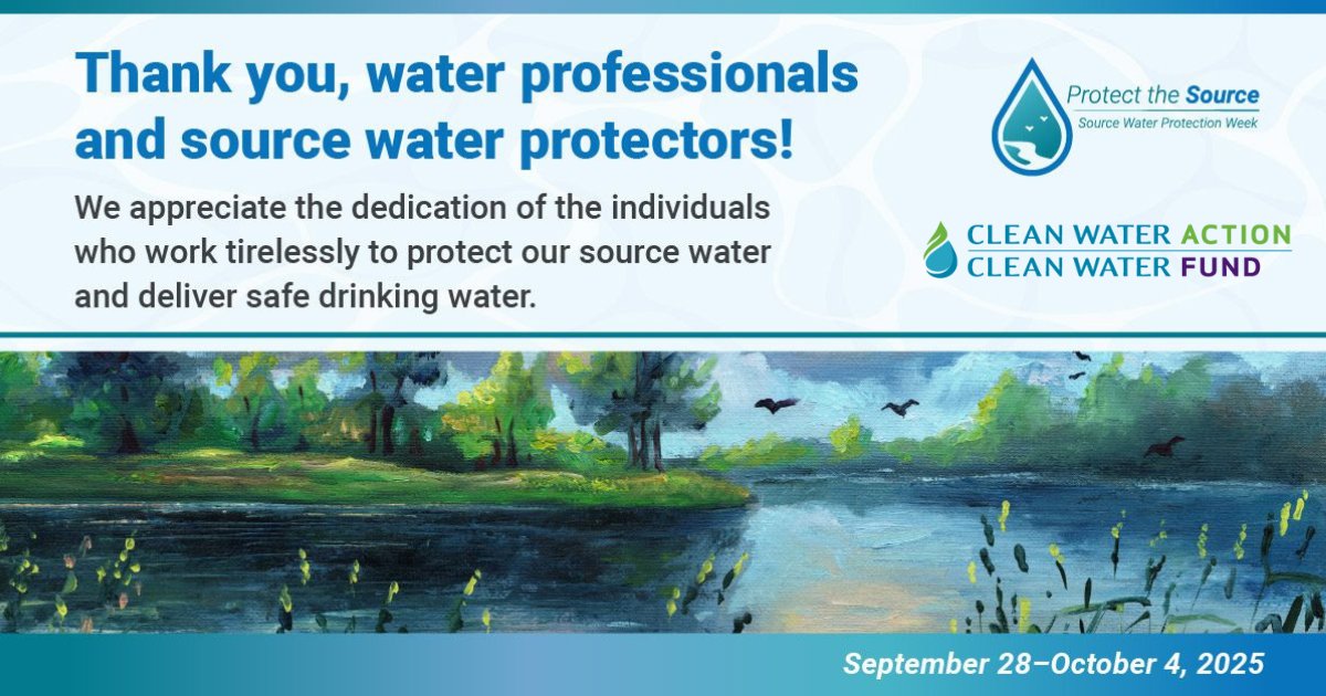 cleanh2oaction's tweet image. Collaboration is key! During #SourceWaterProtectionWeek, we celebrate partnerships that protect our drinking water. Together, we can make a difference! #SourceWaterProtectionWeek #PuttingDrinkingWaterFirst 

Learn more: sourcewatercollaborative.org