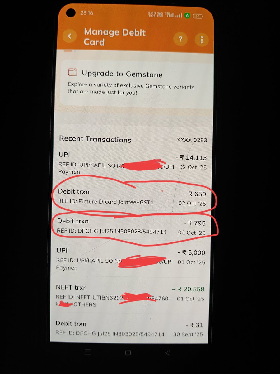 IMKTech5's tweet photo. Dear icici bank. My name is kapil. I have no picture debit card. Whitout using any picture card bank was charged to me for this card. Also i am not using any icici demat account so why charge me dpccharge. kindly checkout you system. @ICICIBank_Care @ICICI_Direct
@ICICIBank
@RBI https://t.co/Hda0wFnb0b
